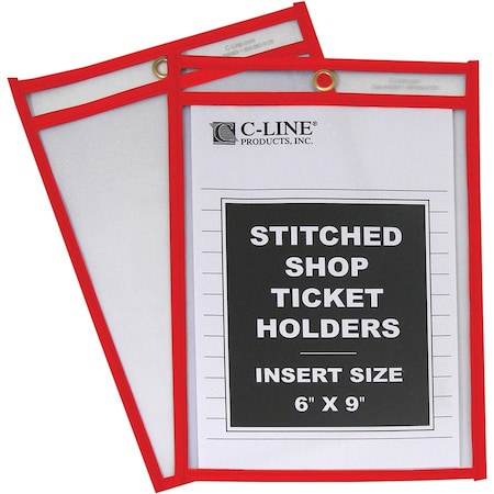 Shop Ticket Holder, 6Wx9H, 25/BX, Red 25PK